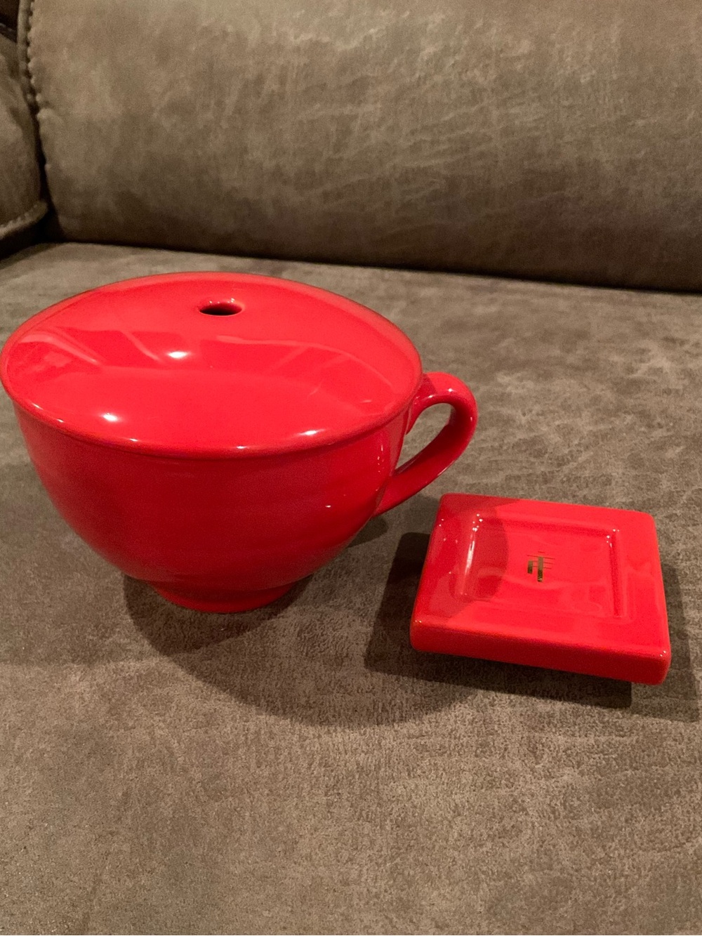 Tea Forte Red Teacup and Tea Tray